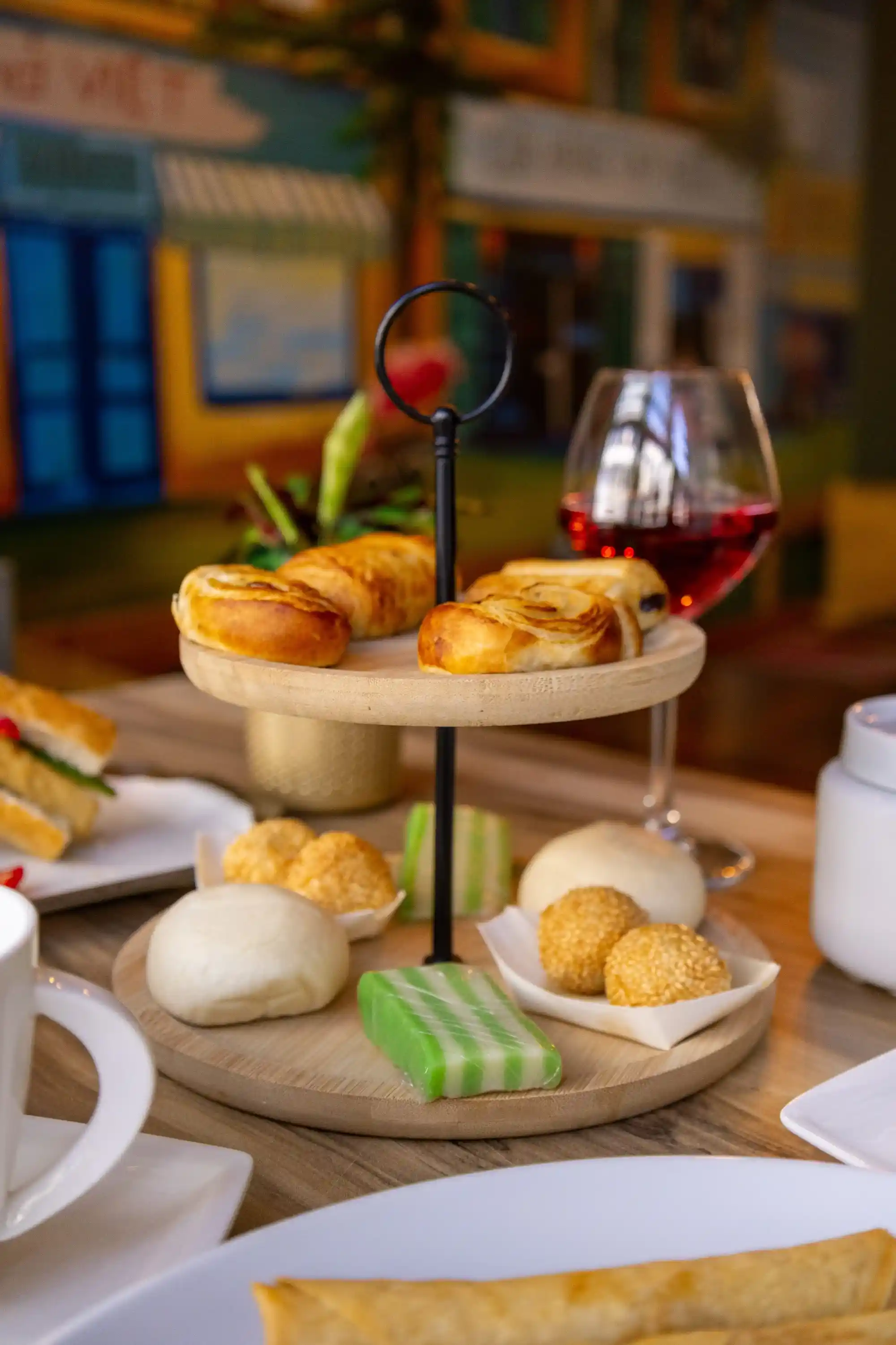High tea selection of savoury and sweet bites